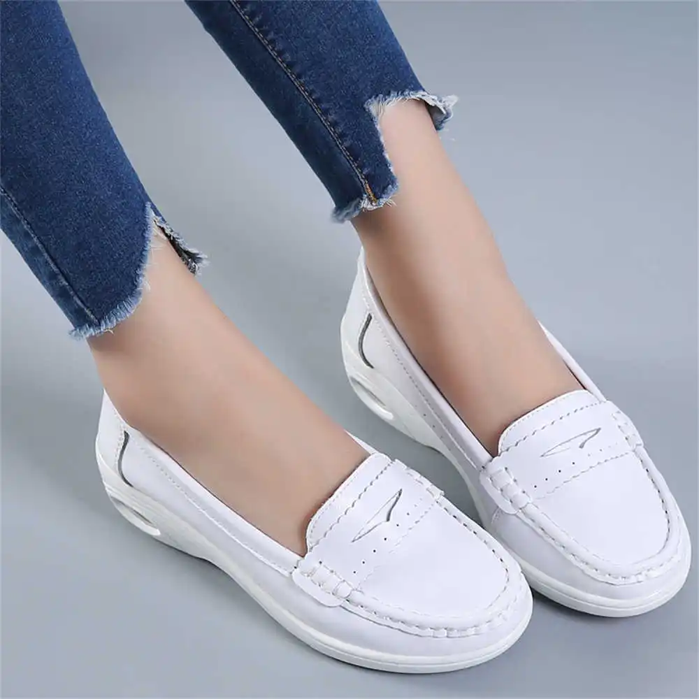 Formal Women Daily Wear Slippers - Thick Sole Slipon White Trainers For