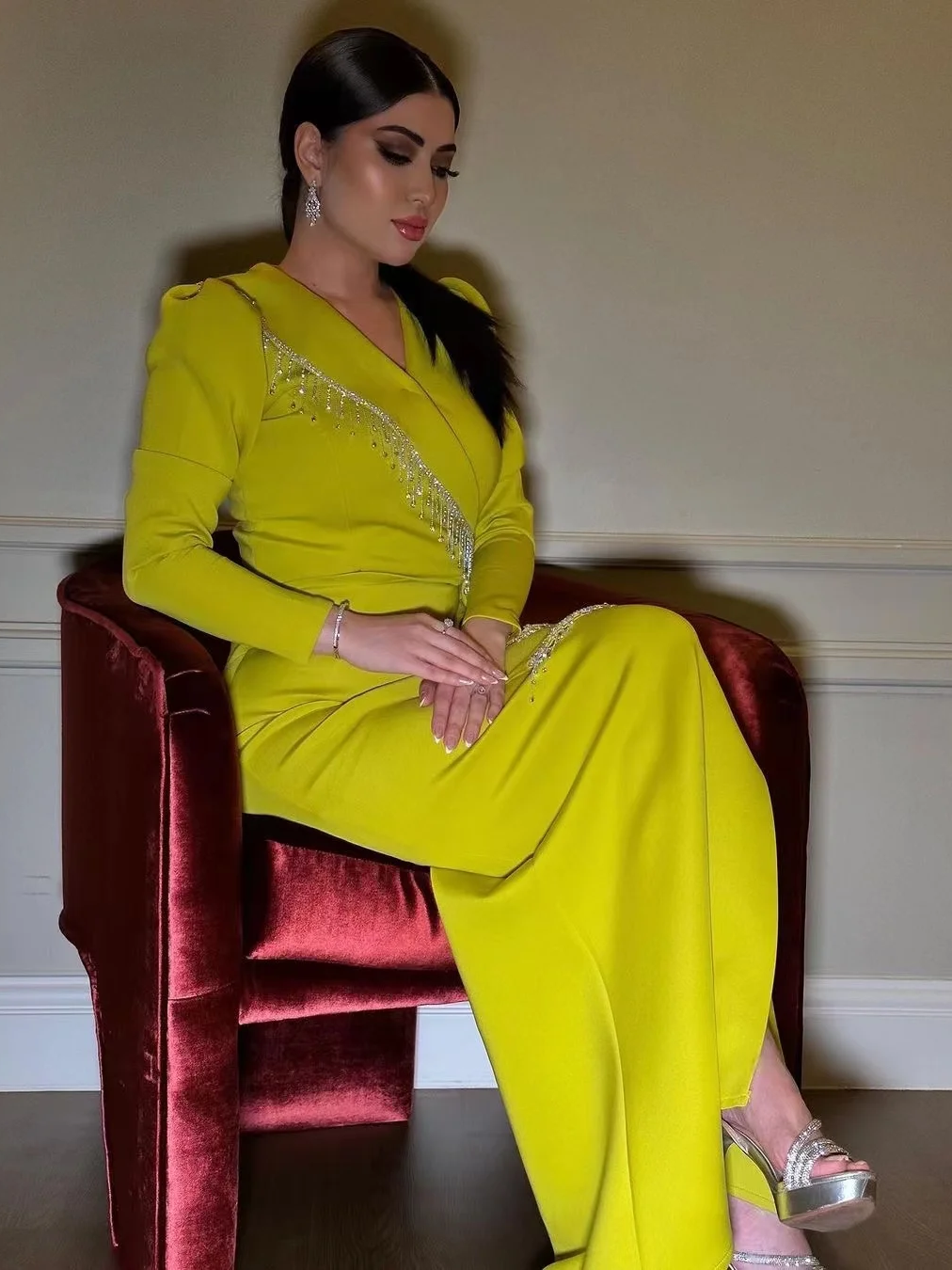 Vintage Women'S Formal Wear - Oisslec Long Sleeves Evening Dresses V