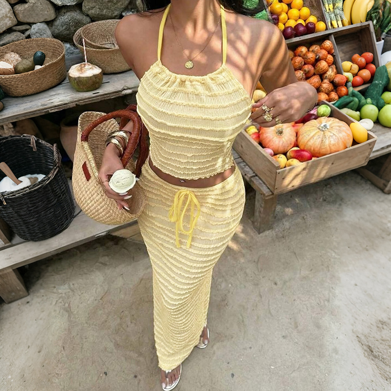Female Formal Wear - Sexy Elegant Dress Two Piece Skirt
