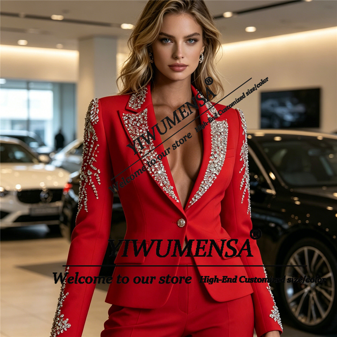 Luxury Women Suits 2 Pieces Se - Female Formal Wear 评论和价格