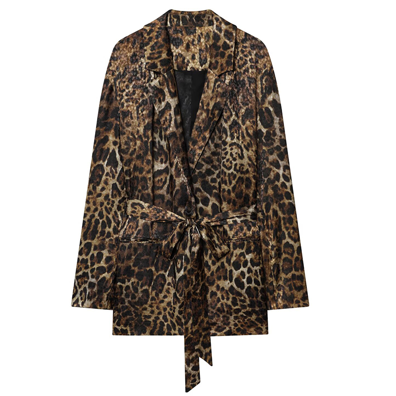 HXAO Leopard Pants Sets 2 Piec - Female Formal Wear 评论和价格