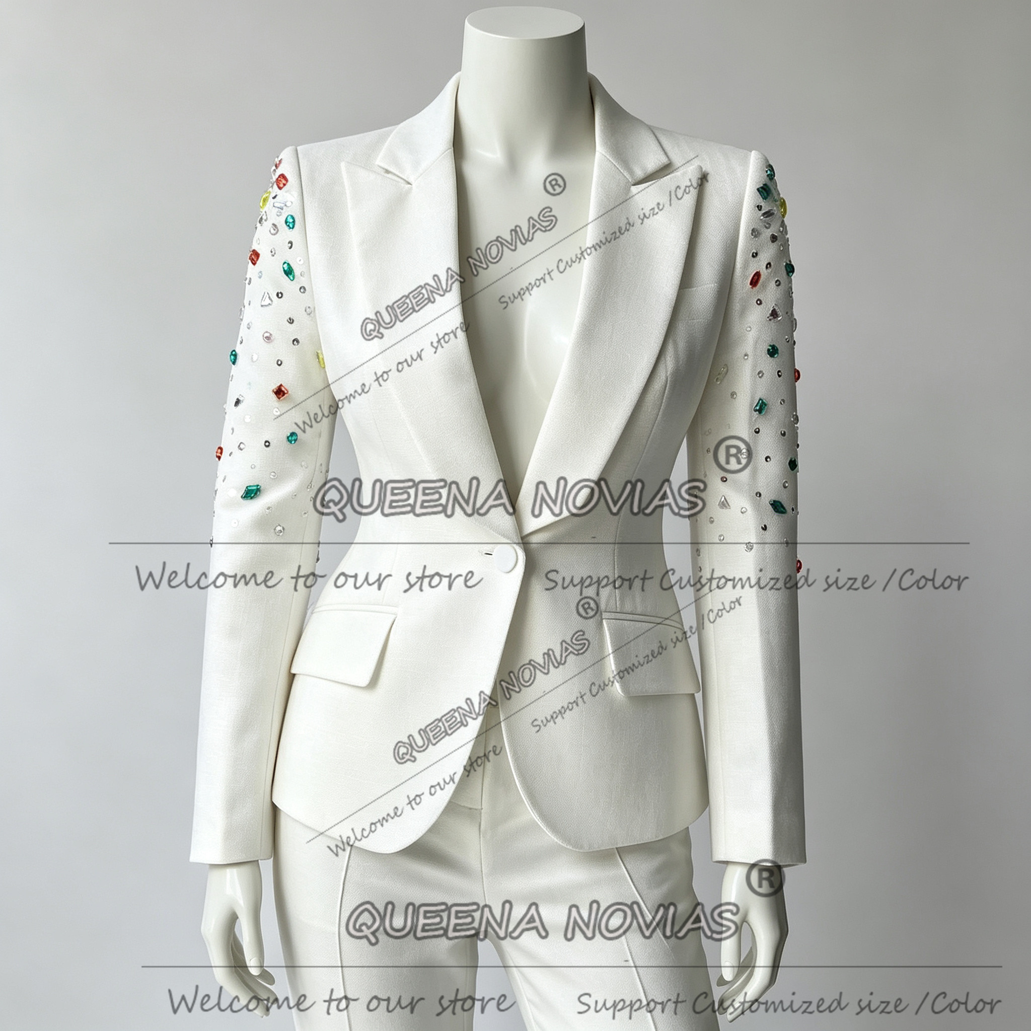 Elegant Diamond Beading Bride' - Vintage Women'S Formal Wear 评论和价格