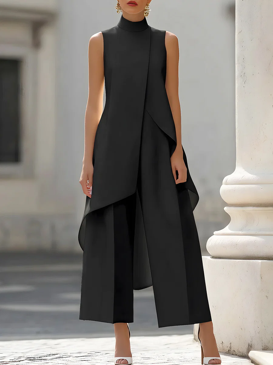 Sleeveless High Neck Asymmetri - Female Formal Wear 评论和价格