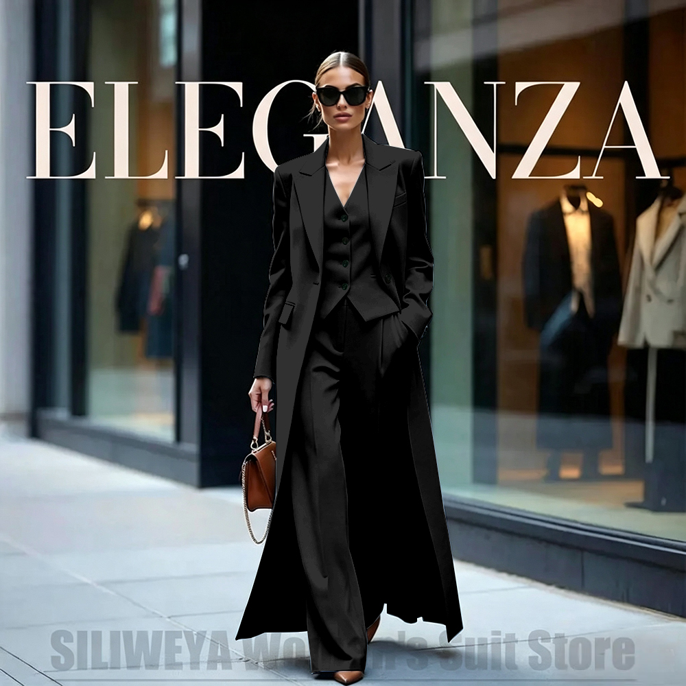 Chic Women's Suit Set Three Pi - Women'S Formal Wear Pants 评论和价格