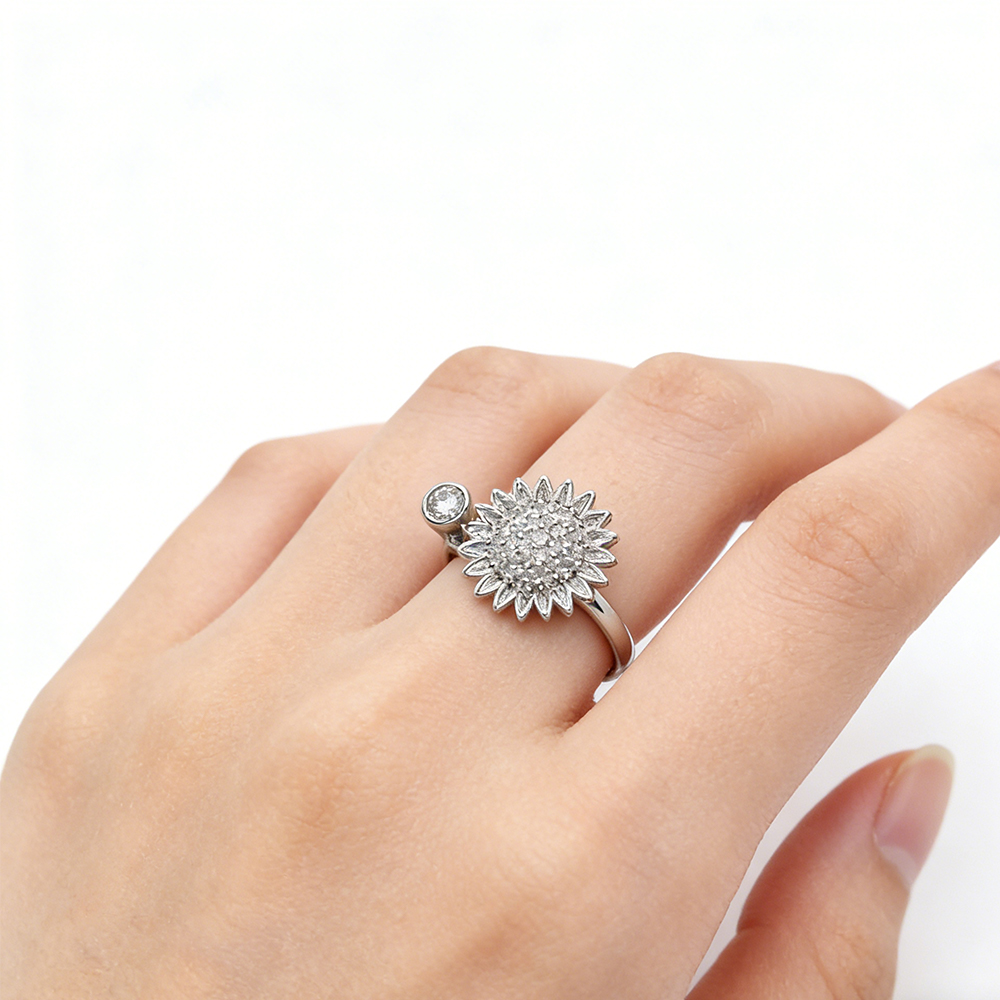 Versatile Sunflower Rotating R - Formal Wear Jewelry For Women 评论和价格