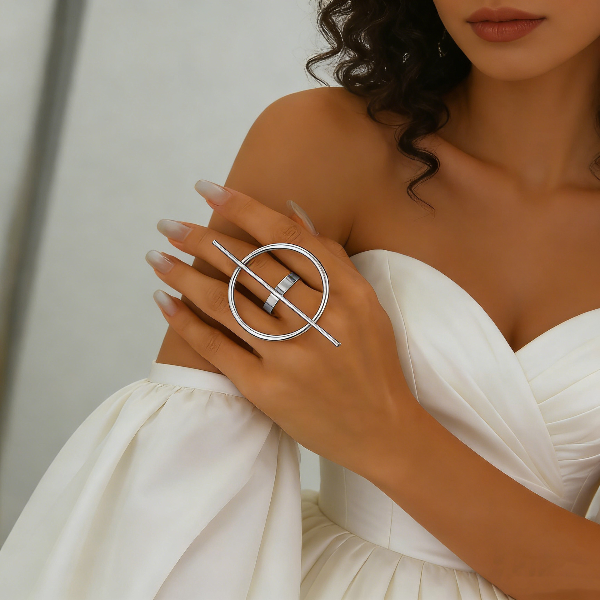 Geometric Open Circle & Vertic - Formal Wear Jewelry For Women 评论和价格