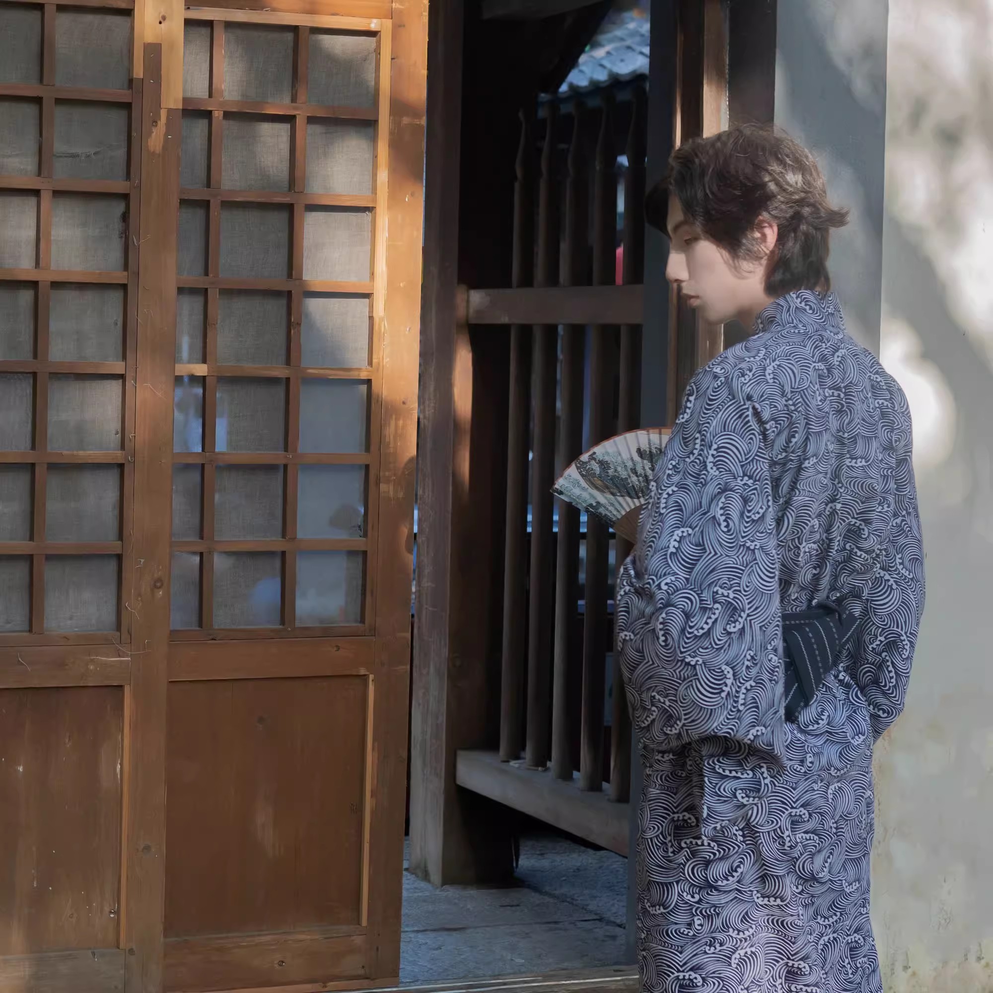 Men's Cotton Kimono with Belt  - Women'S Formal Traditional Wear 评论和价格