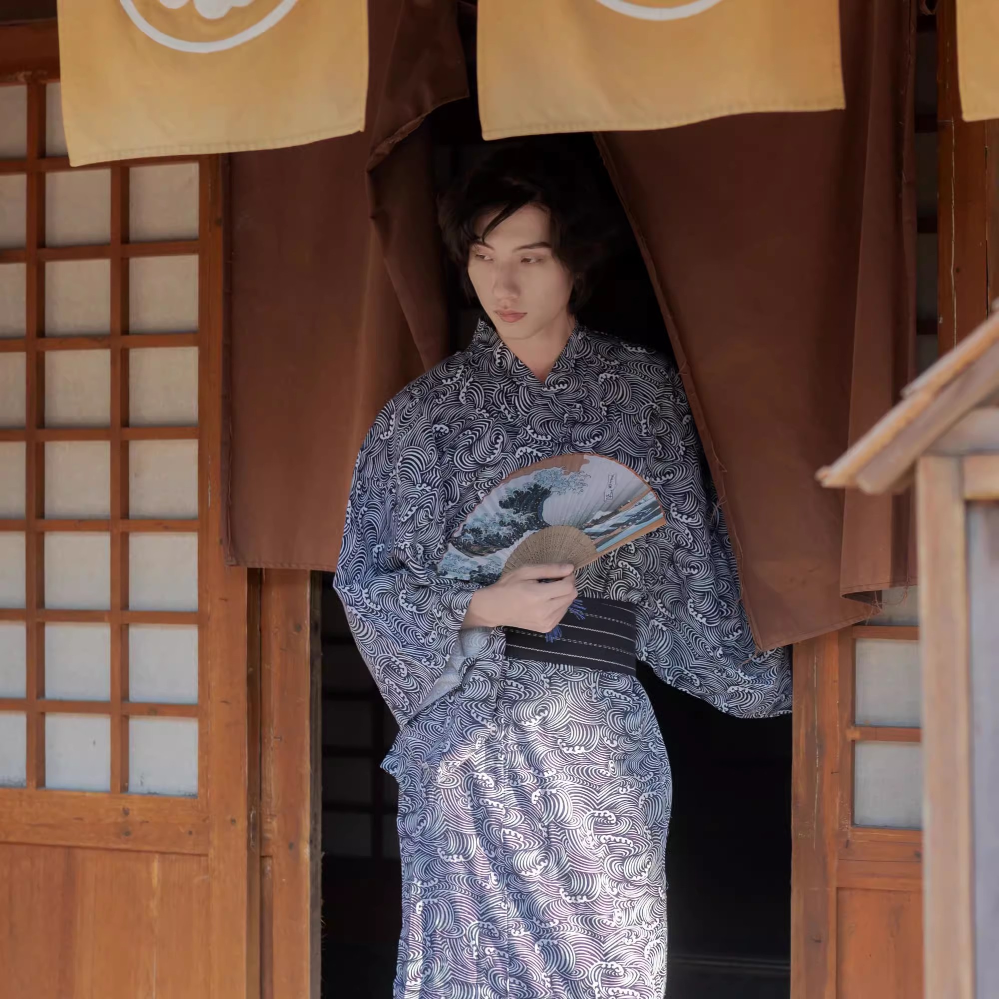 Men's Cotton Kimono with Belt  - Women'S Formal Traditional Wear 评论和价格