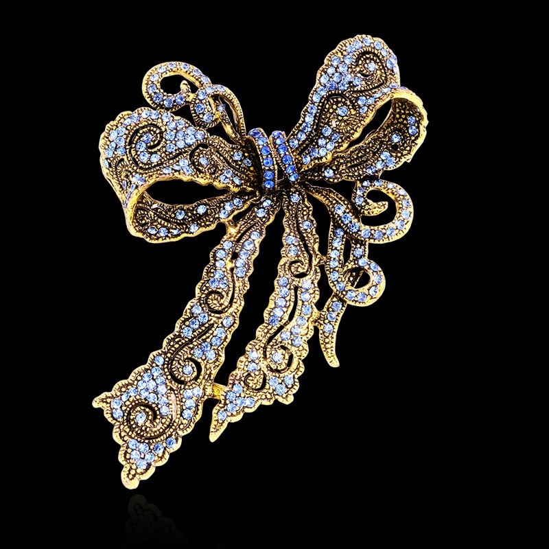 Vintage Bow-Shaped Brooch, Ele - Formal Wear Jewelry For Women 评论和价格