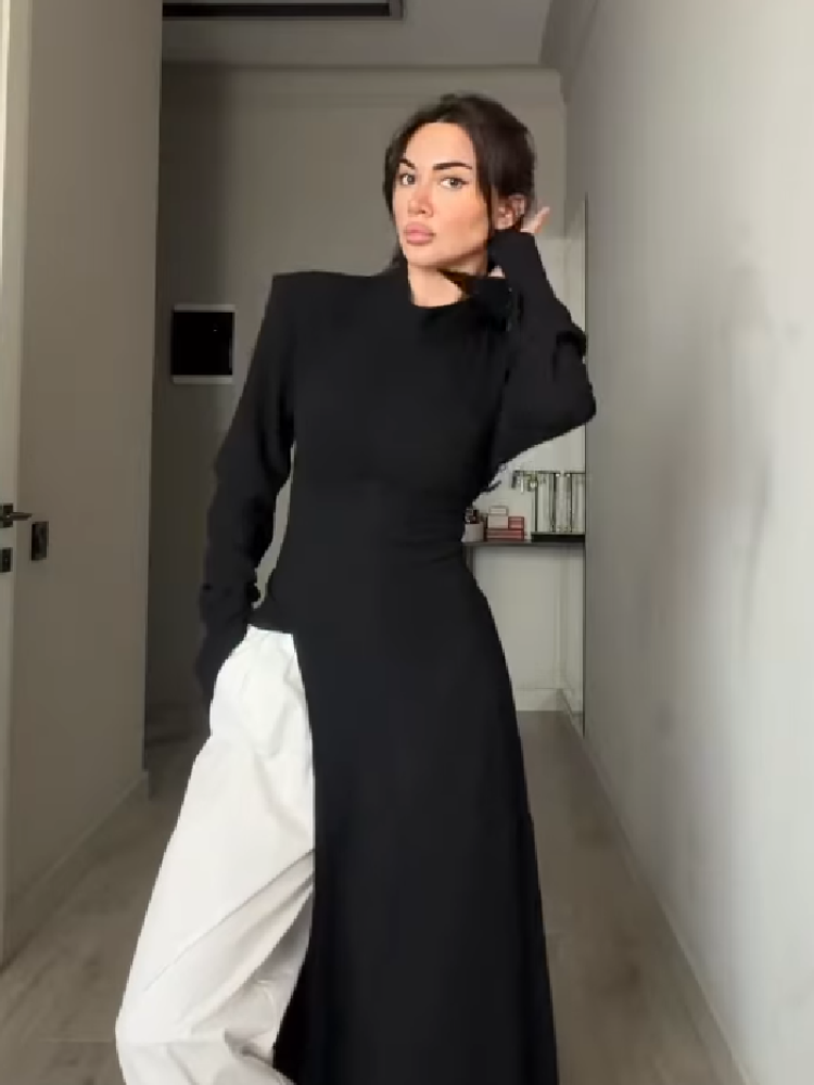 Women's Elegant High Neck Long - Female Formal Wear 评论和价格