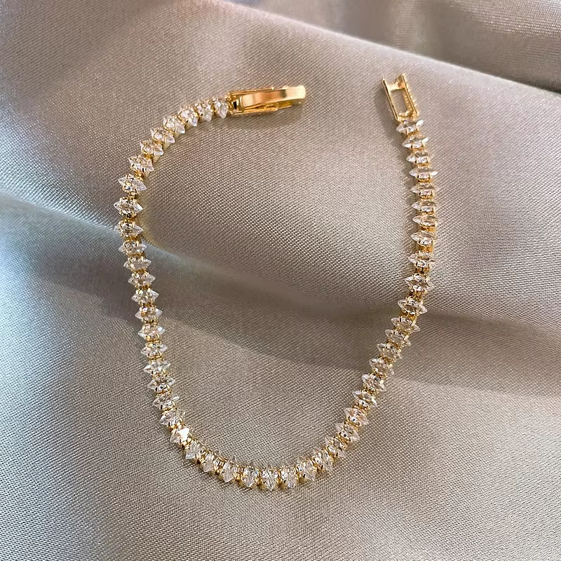 Dainty Gold CZ Bracelet – Wome - Formal Wear Jewelry For Women 评论和价格