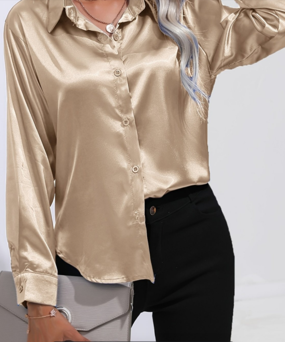 Plus Size Casual Women Silk Sh - Women'S Formal Wear Blouse 评论和价格