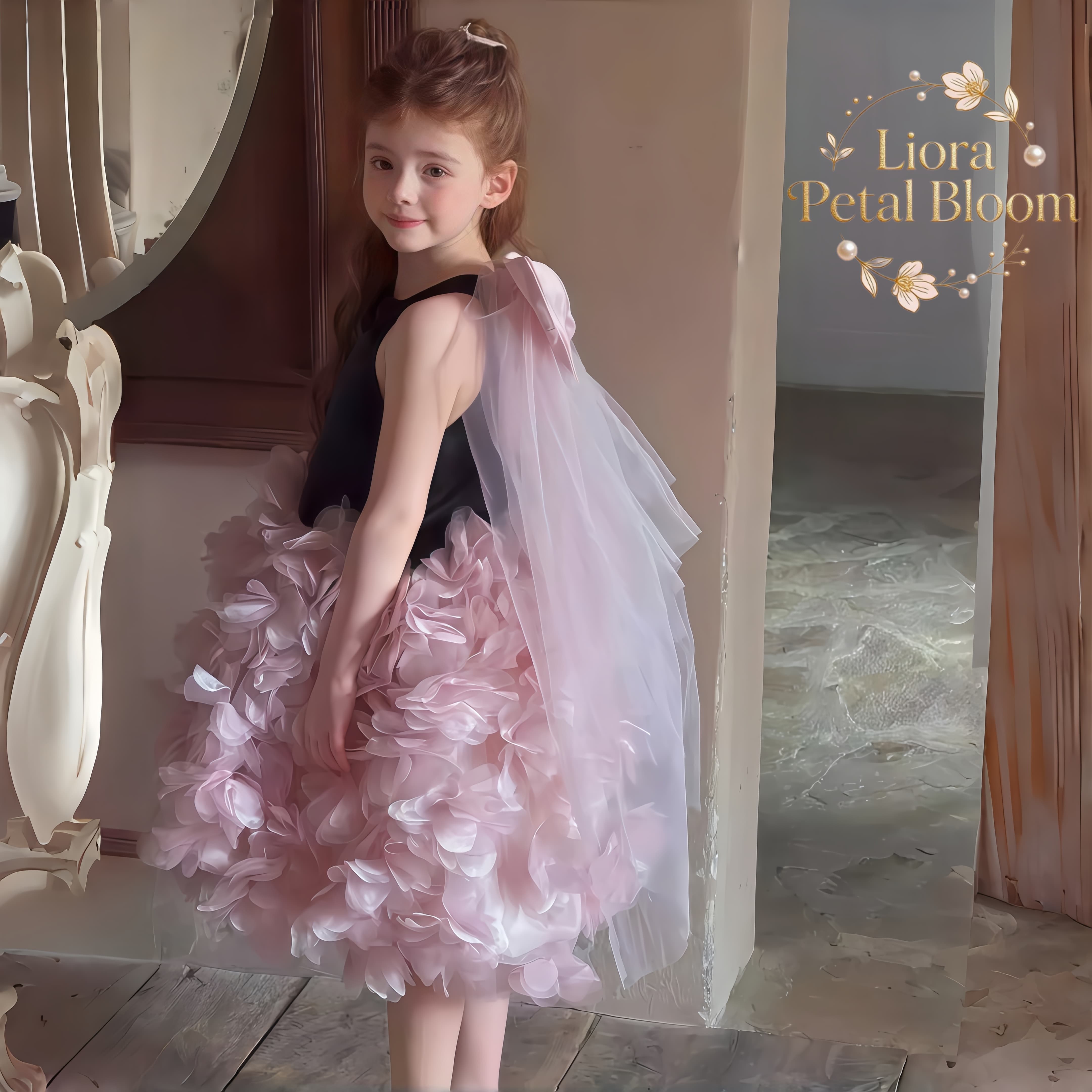 Girls' Black Floral Tulle Dres - Formal Wear Women Us 评论和价格