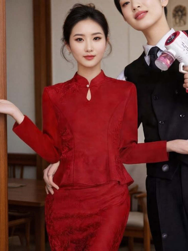 Red New Chinese Style Wedding  - Vintage Women'S Formal Wear 评论和价格