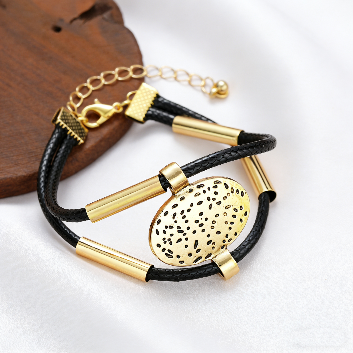 Elegant Oval Pendant Set Textu - Formal Wear Jewelry For Women 评论和价格