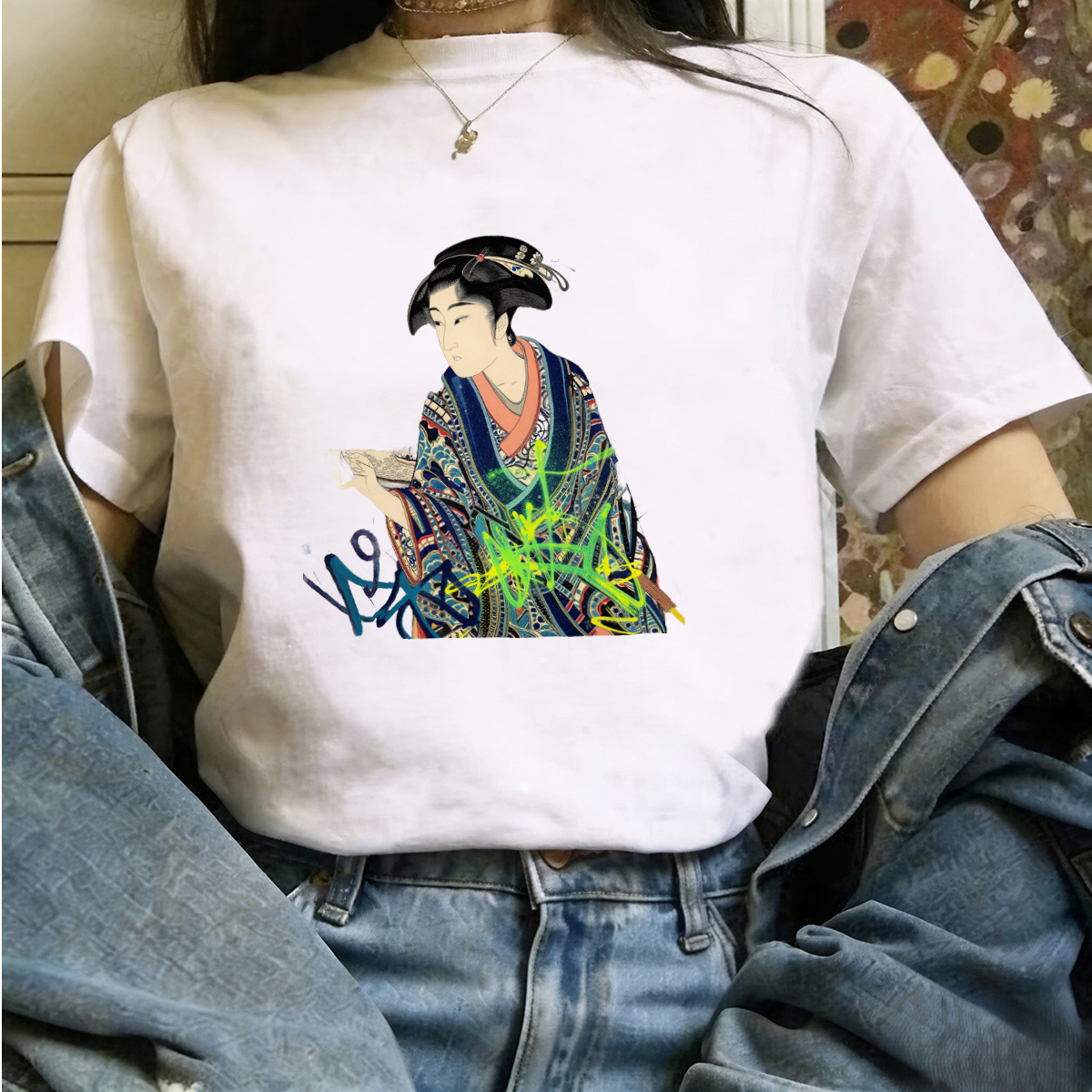 T Shirts For Woman Rune Patter - Women'S Formal Traditional Wear 评论和价格