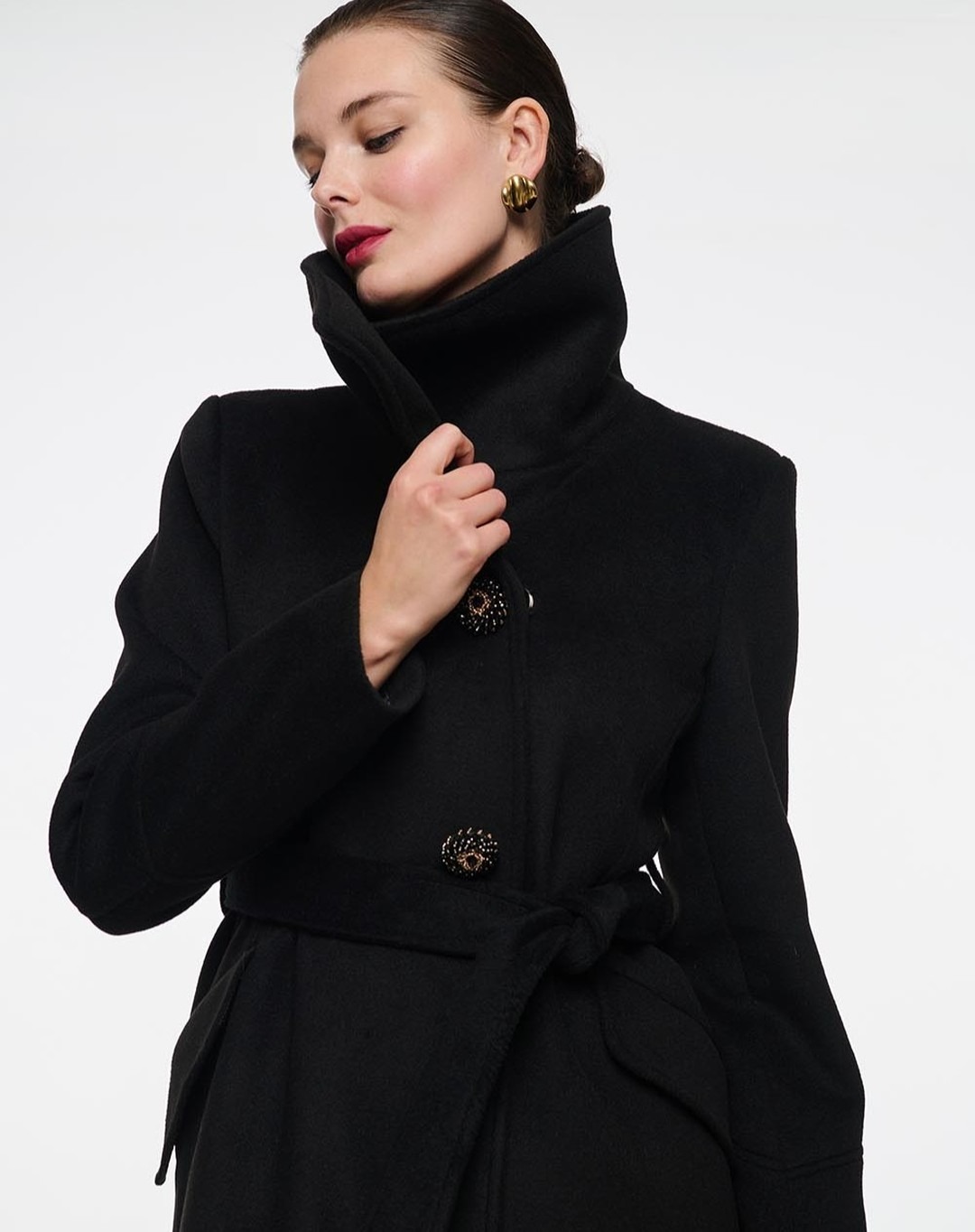 Vintage Black Stand Collar Wom - Vintage Women'S Formal Wear 评论和价格