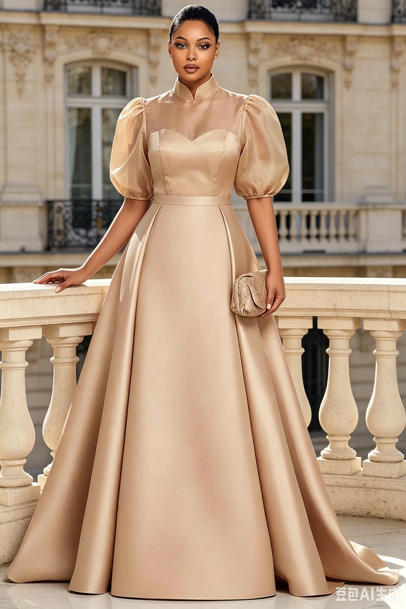 Plus Size Elegant Satin Prom D - Female Formal Wear 评论和价格
