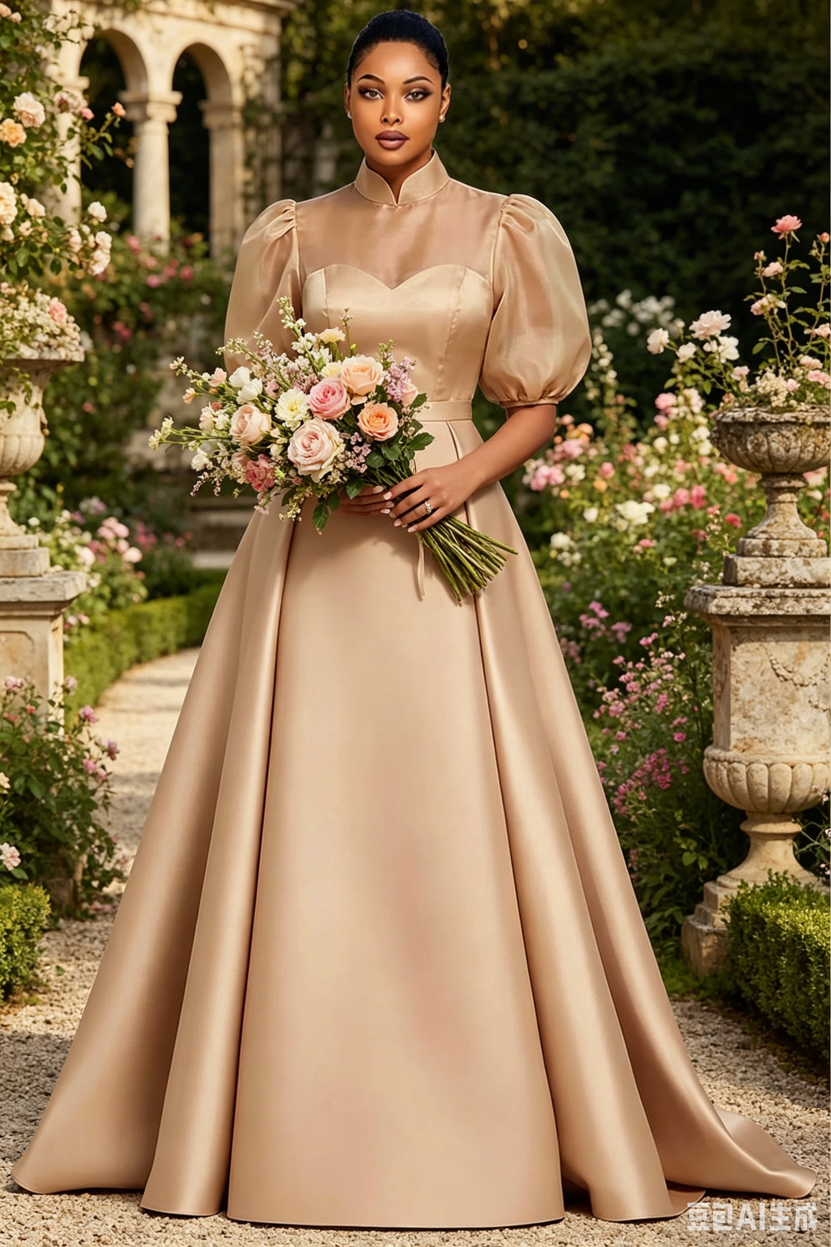 Plus Size Elegant Satin Prom D - Female Formal Wear 评论和价格