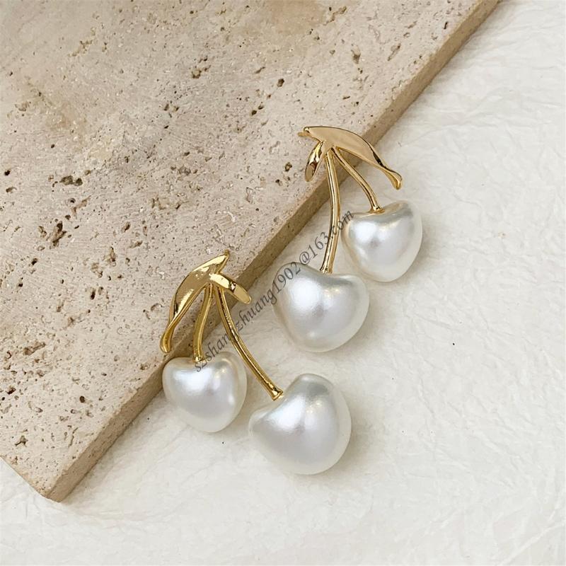 Cherries Blossom Pearls Ear Je - Formal Wear Jewelry For Women 评论和价格