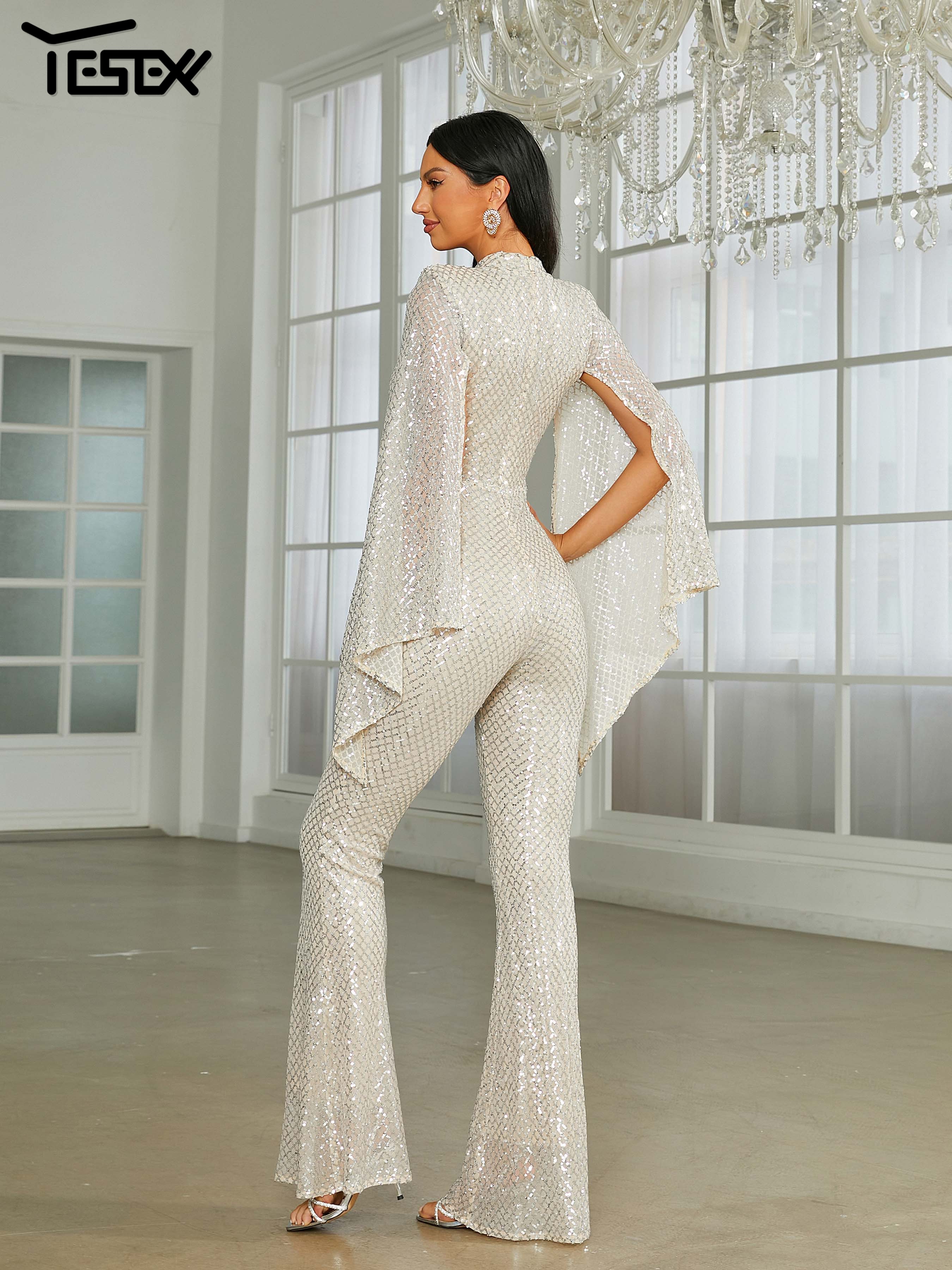 Yesexy New Stand Collar Cape S - Women'S Formal Wear Pants 评论和价格