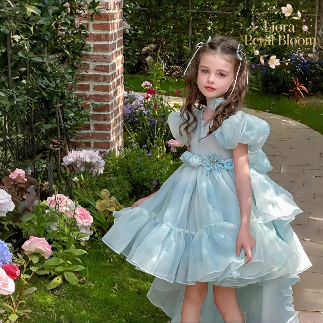 Blue Tulle Gown  Girls' Bow Pa - Formal Wear Women Us 评论和价格