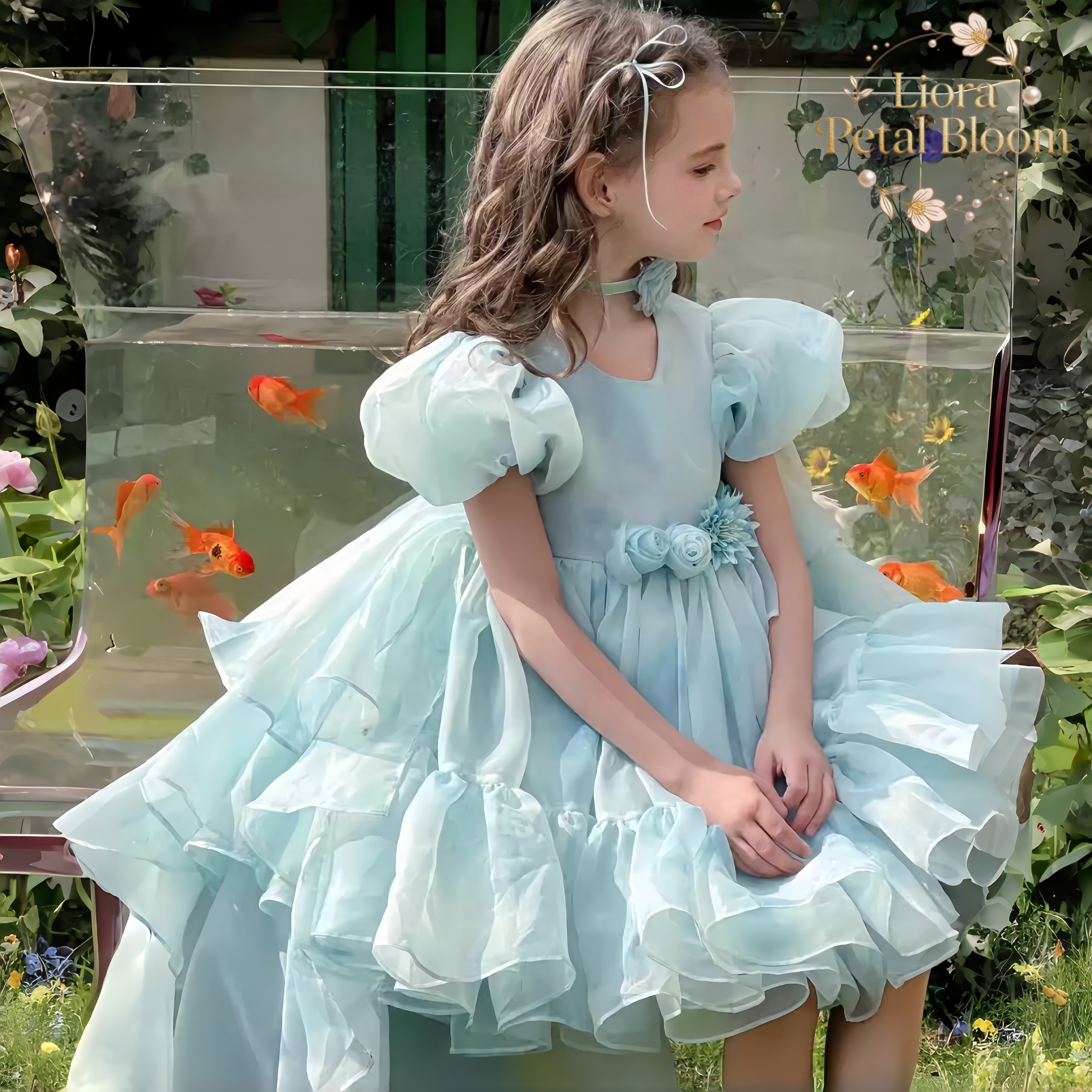 Blue Tulle Gown  Girls' Bow Pa - Formal Wear Women Us 评论和价格